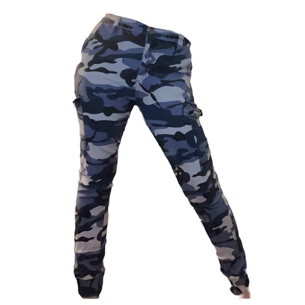 Almost Famous Blue Camo Cargo Pants